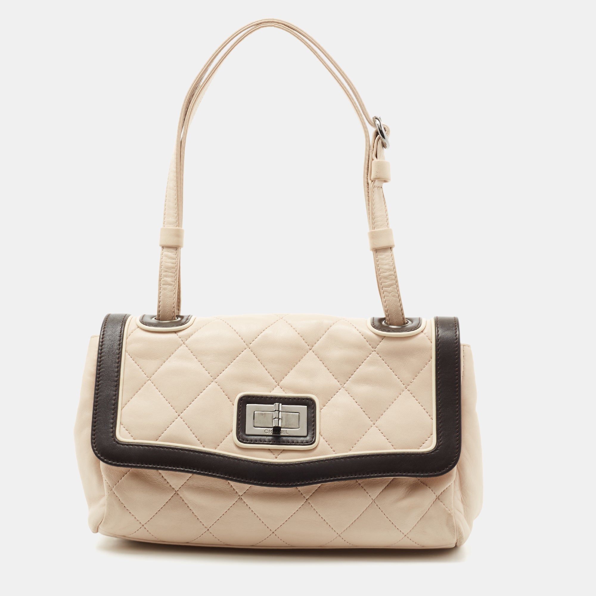 Chanel Beige/Brown Quilted Leather Reissue Shoulder Bag