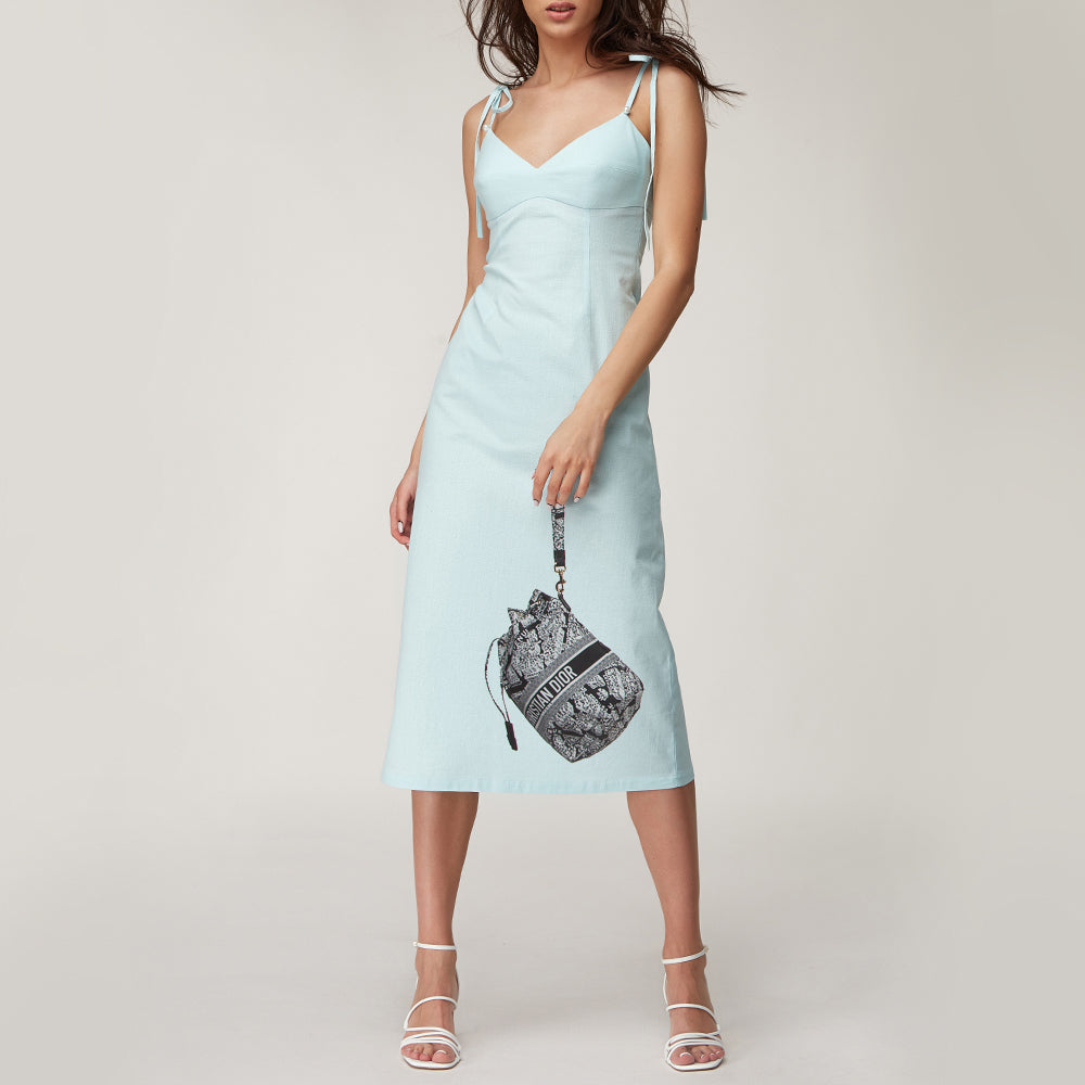 DIOR Black/White Plan De Paris Nylon travel Pouch