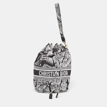 DIOR Black/White Plan De Paris Nylon travel Pouch