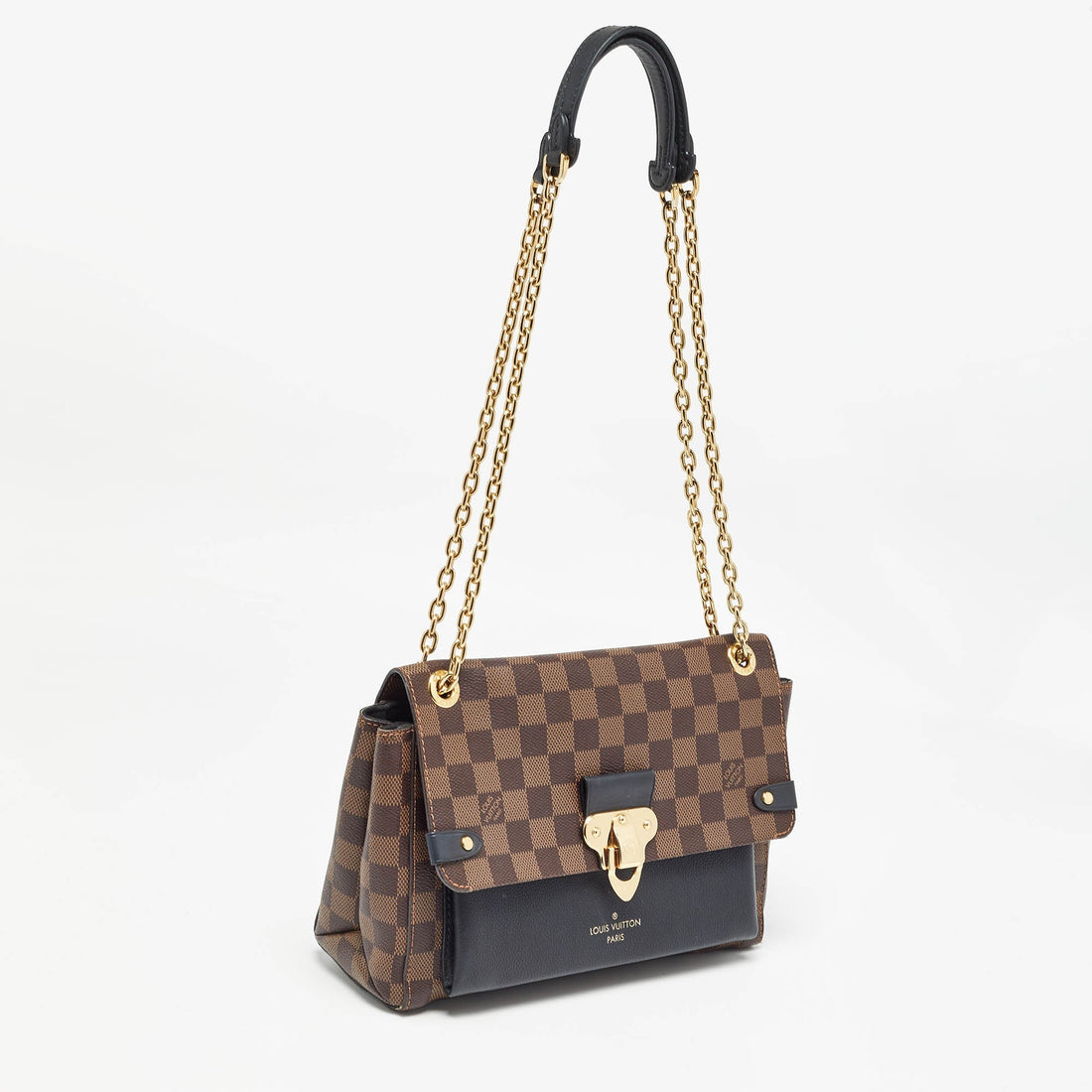 LOUIS VUITTON Black Damier Ebene Canvas Vavin PM Bag