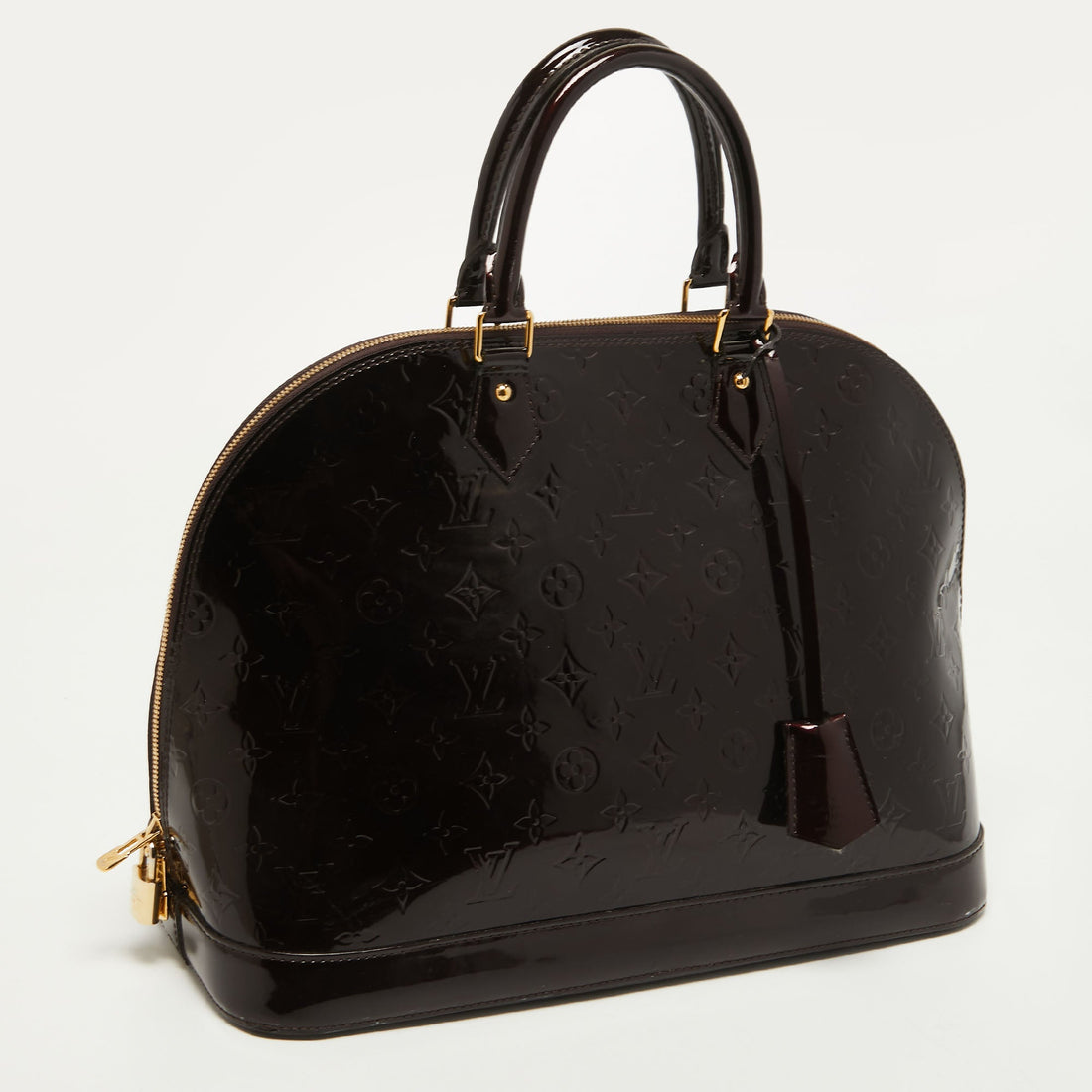 LOUIS VUITTON Amarante Monogram Vernis Alma GM Bag