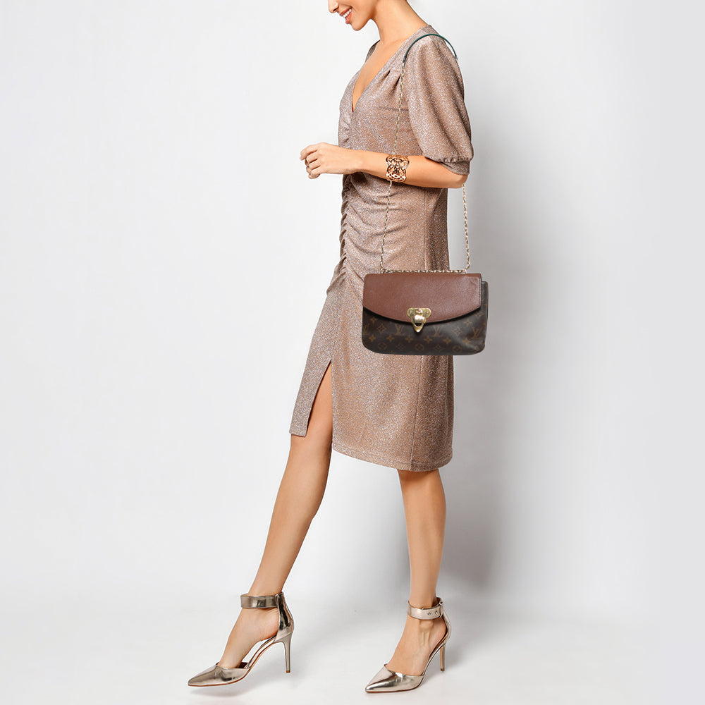 LOUIS VUITTON Caramel Monogram Canvas and Leather Saint Placide Bag