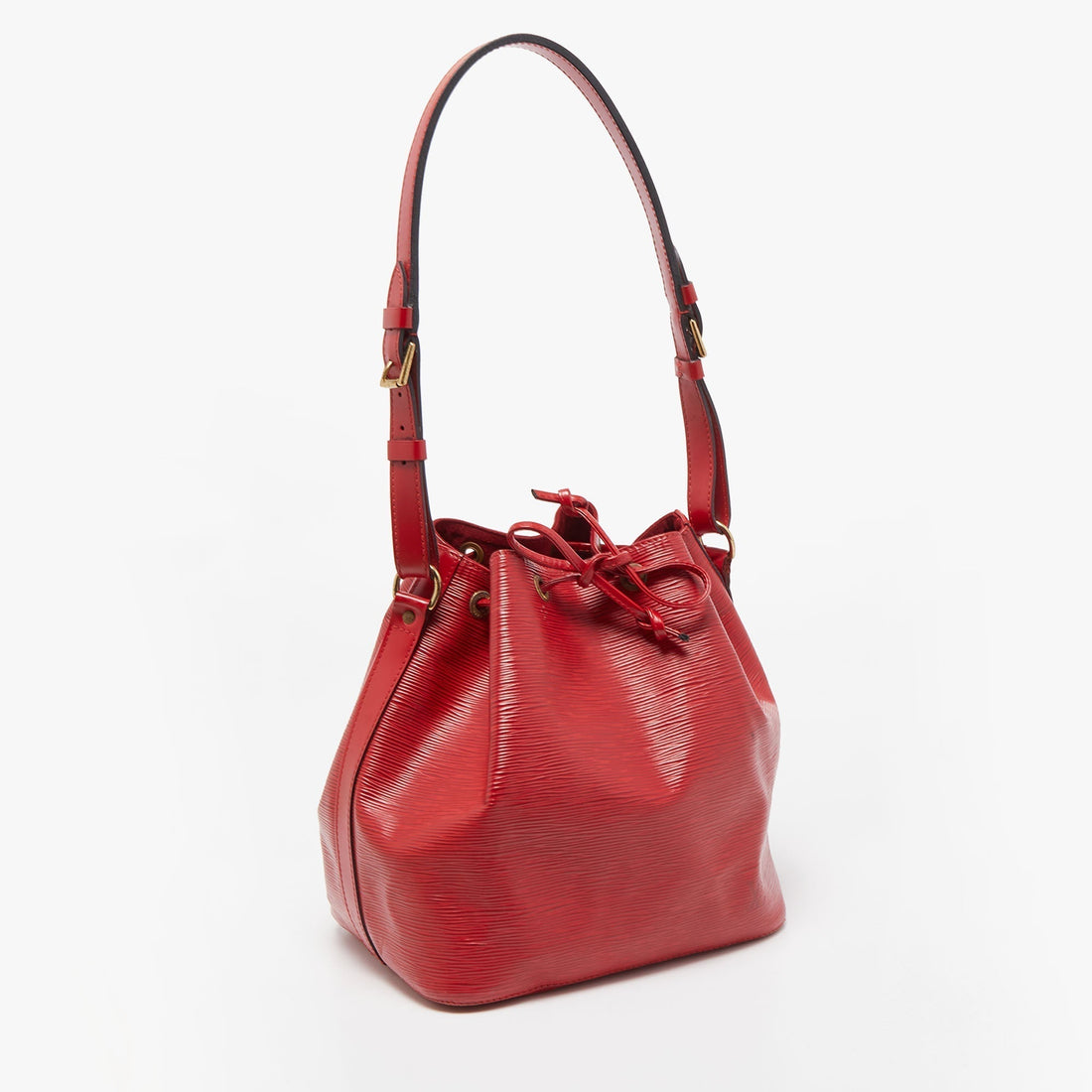 LOUIS VUITTON Red Epi Leather Petit Noe Bag