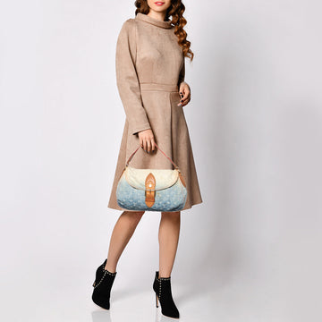 LOUIS VUITTON Blue Monogram Denim and Leather Limited Edition Sunshine Bag