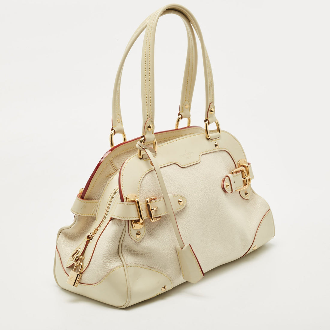 LOUIS VUITTON Cream/Off White Suhali Leather Le Radieux Bag