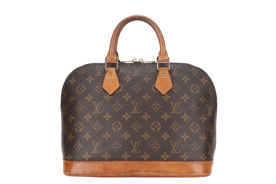 LOUIS VUITTON ALMA PM BROWN MONOGRAM CANVAS GOLD HARDWARE, NO STRAP & DUST COVER