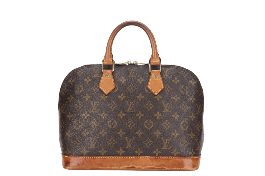 LOUIS VUITTON ALMA PM BROWN MONOGRAM CANVAS GOLD HARDWARE, NO STRAP & DUST COVER