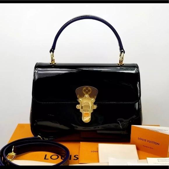 Louis Vuitton Cherrywood PM Patent Leather Black