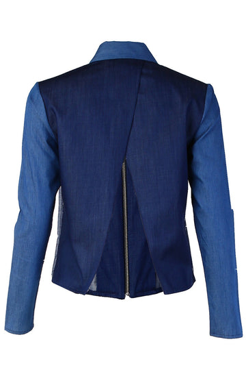 Glitter Fossil Denim Zip Shirt