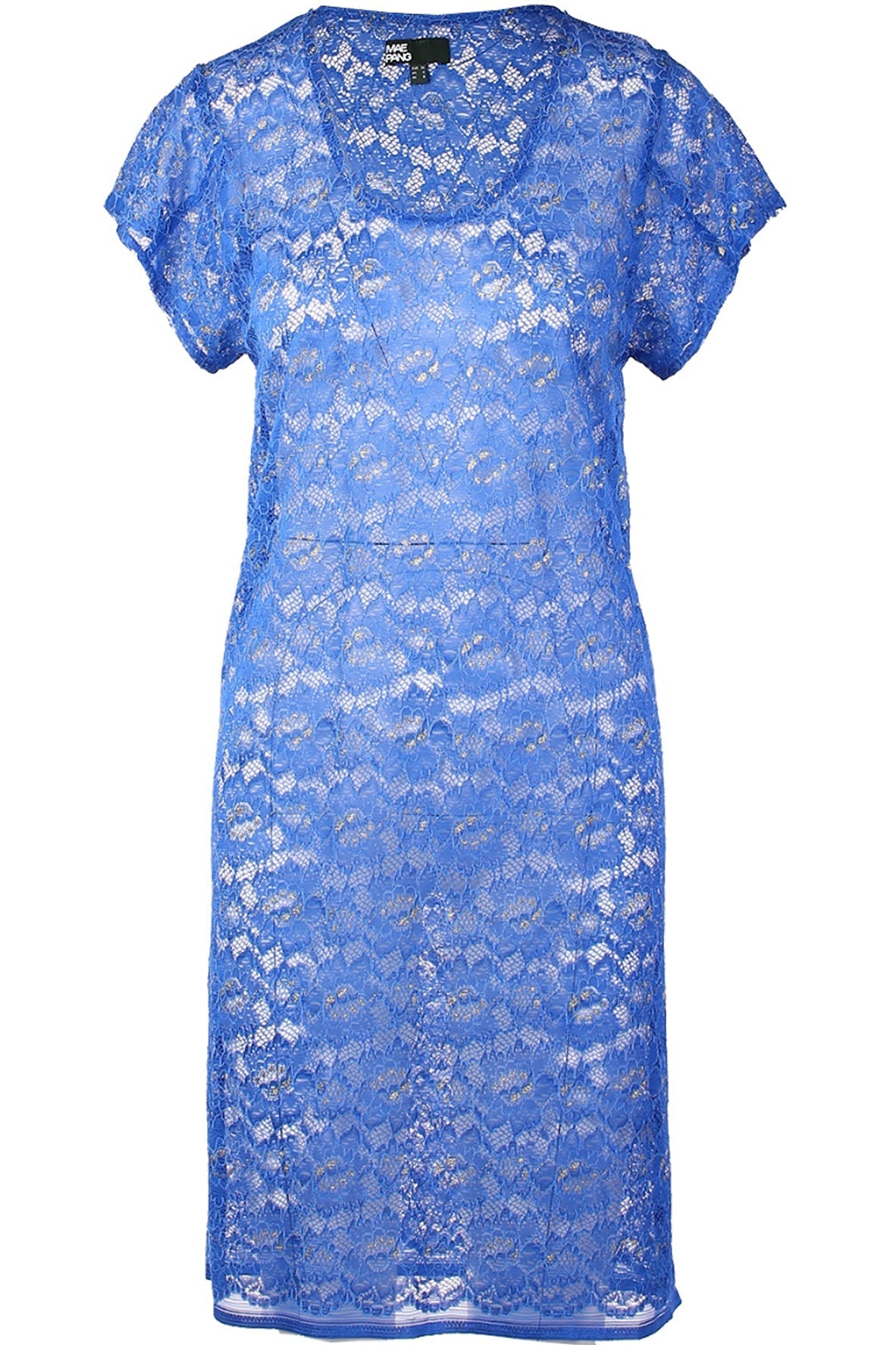 Metallic Lace Tee Dress