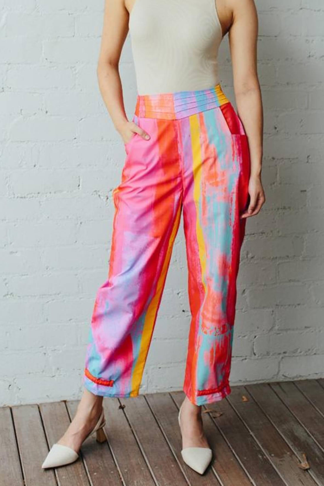 Remember Me Pleated Waist Pants in Horizon