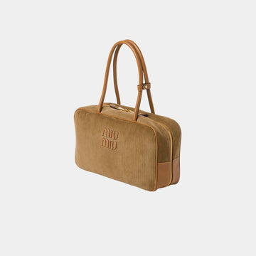 Beau Corduroy Top Handle Bag Cinnamon