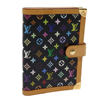 LOUIS VUITTON Multicolor Agenda PM Day Planner Cover Black R21076 LV Auth mr047