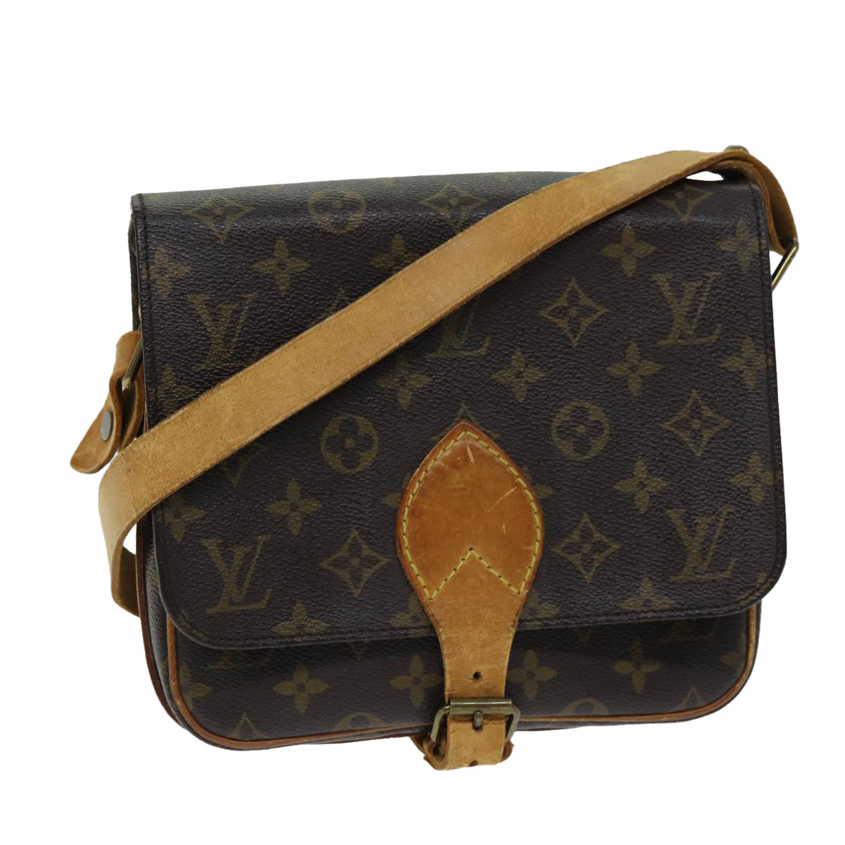 LOUIS VUITTON Monogram Cartouchiere MM Shoulder Bag M51253 LV Auth mr190