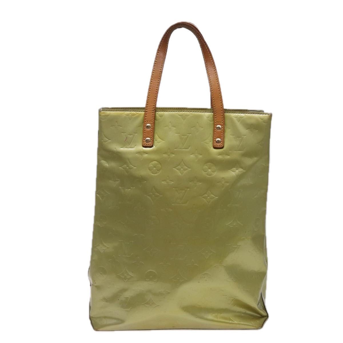 LOUIS VUITTON Monogram Vernis Reade MM Hand Bag Gris M91142 LV Auth mr319