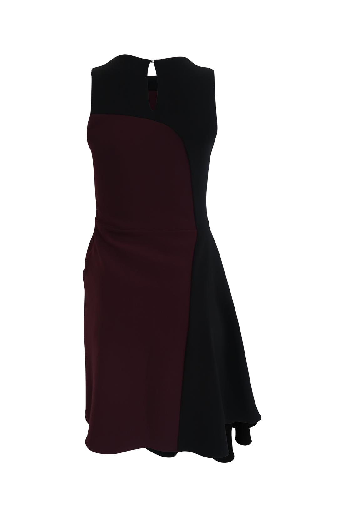 Two Tone Black And Wine Purple Dress