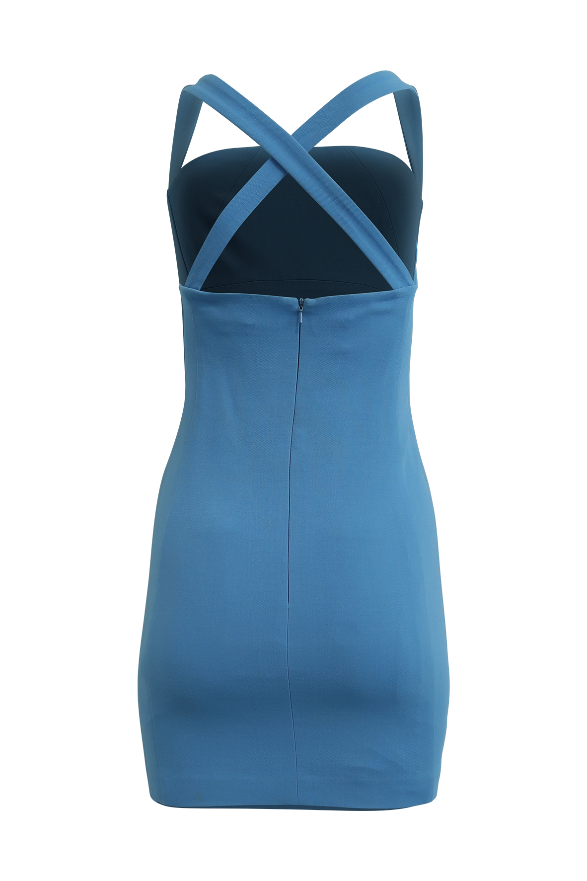 Light Blue Criss-Cross Mini Dress