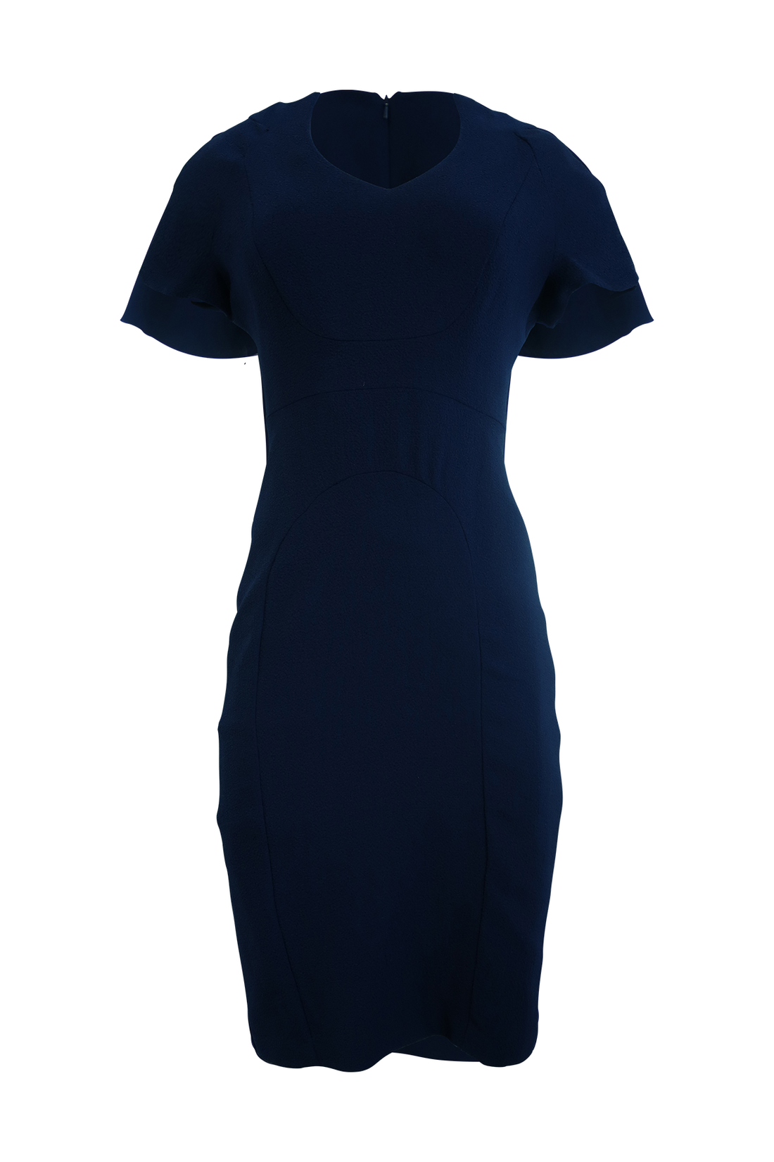 Navy Back Split Dress