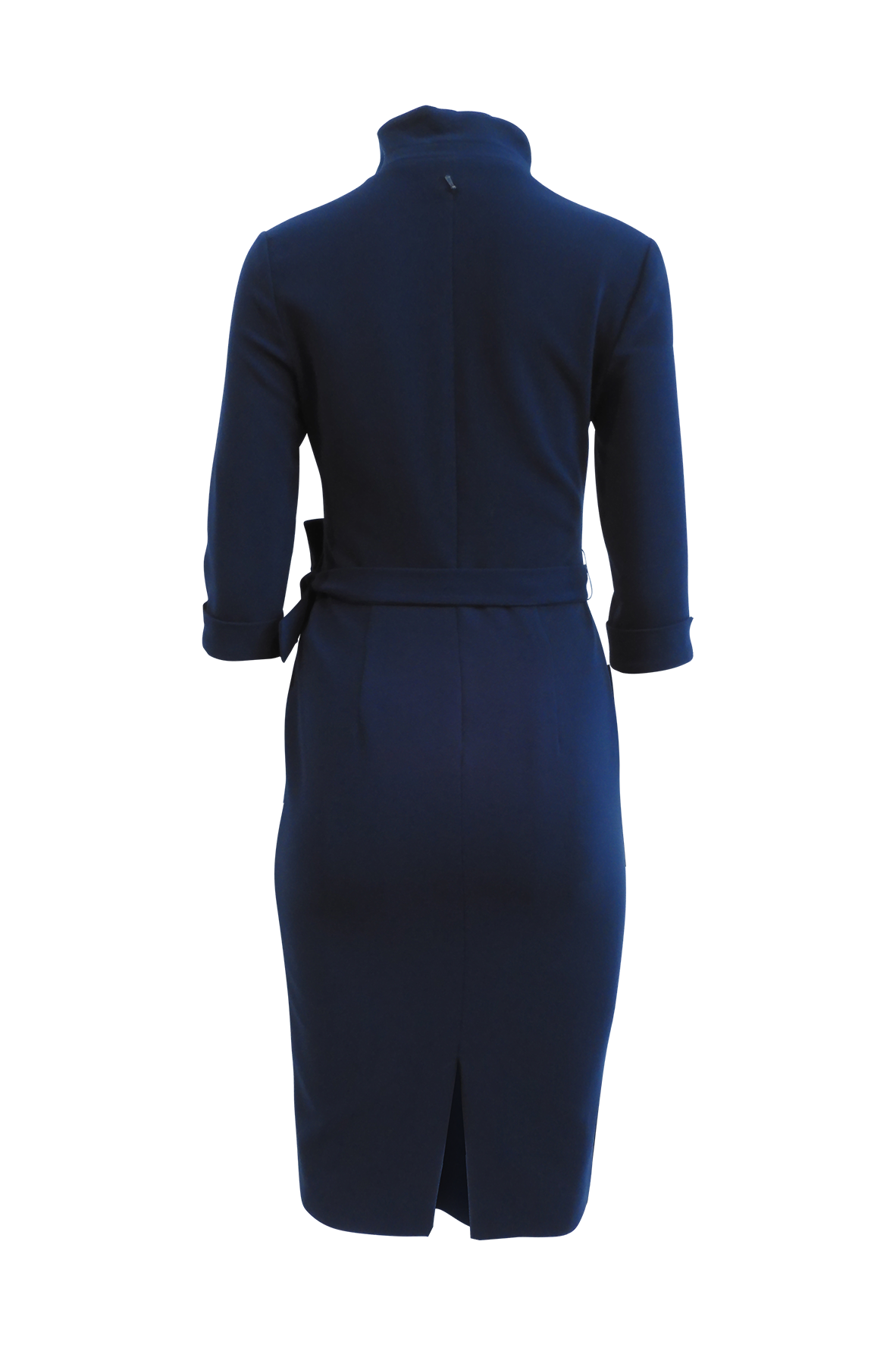 Navy V-Neck Maxi Dress WIth Belt