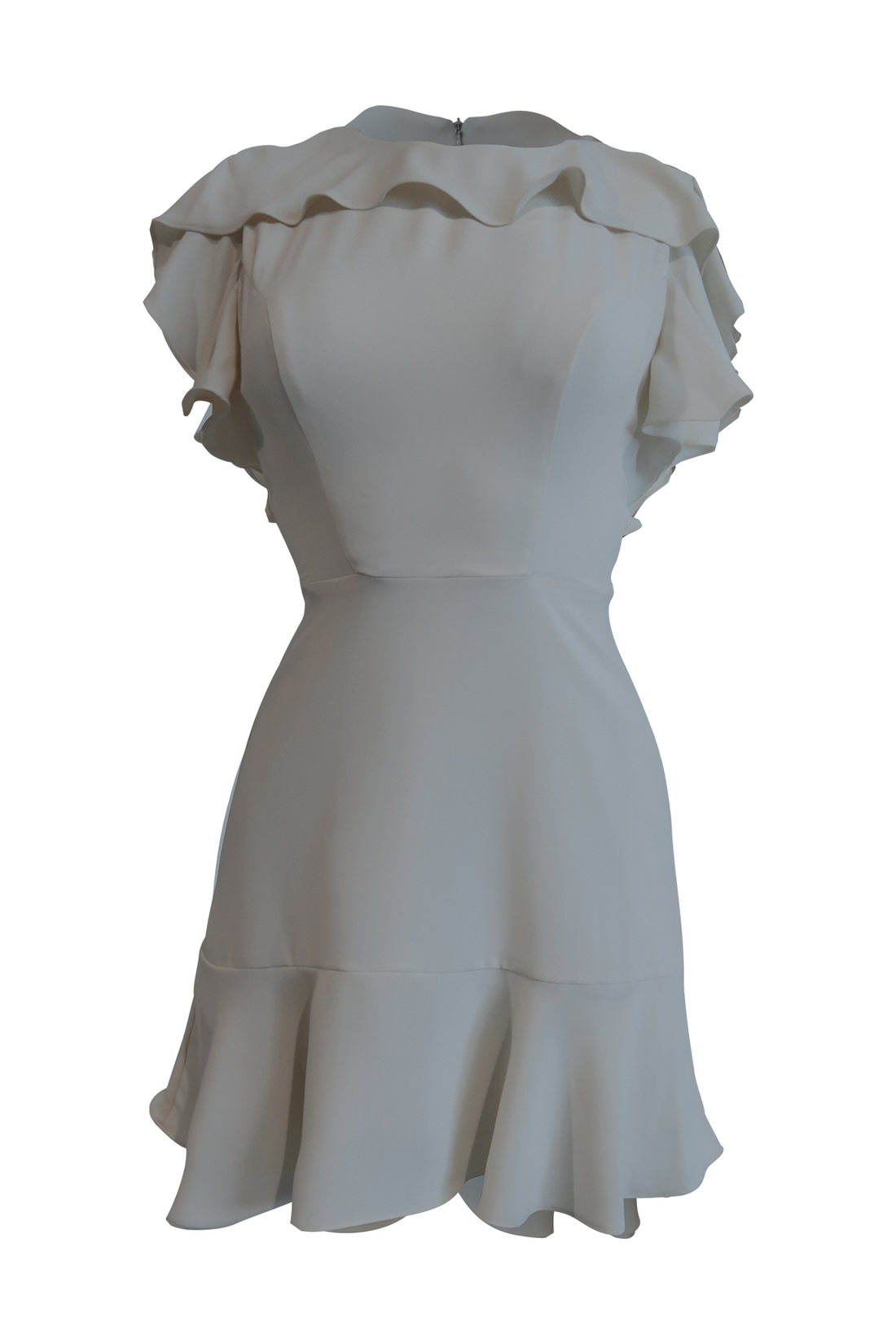 Off-White Ruffle Dress