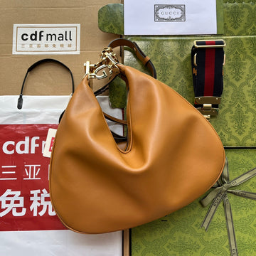 gg Atache Large Shoulder Bag Brown For Women, Women&#8217;s Bags 13.8in/35cm gg? 702823 UXWBG 3162