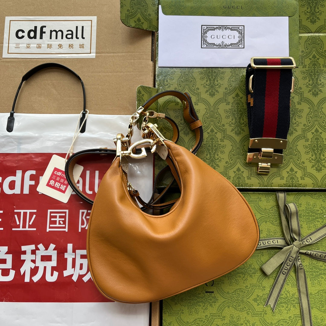 gg Atache Small Shoulder Bag Brown For Womtlm, Womtlm&#8217;s Bags 9in/23cm gg