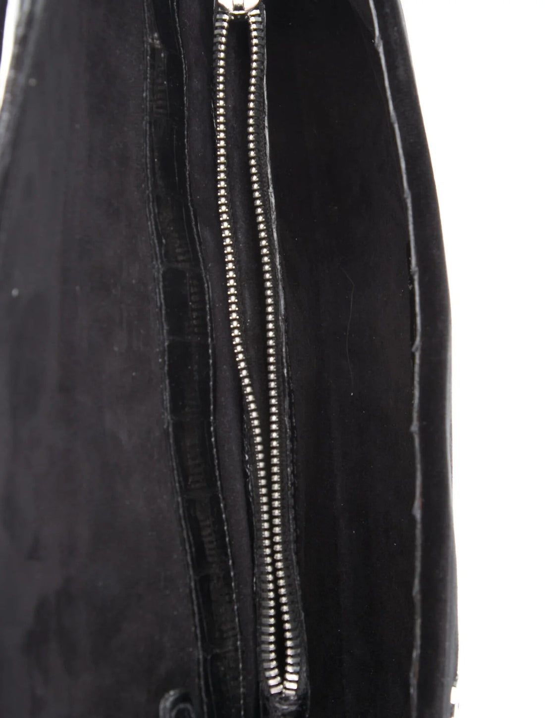 Nancy Gonzalez black crocodile leather shoulder bag