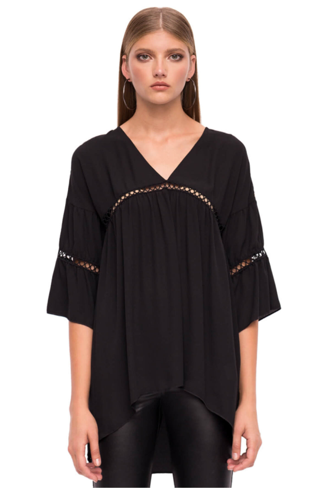 Loose Top With 3/4 Sleeves