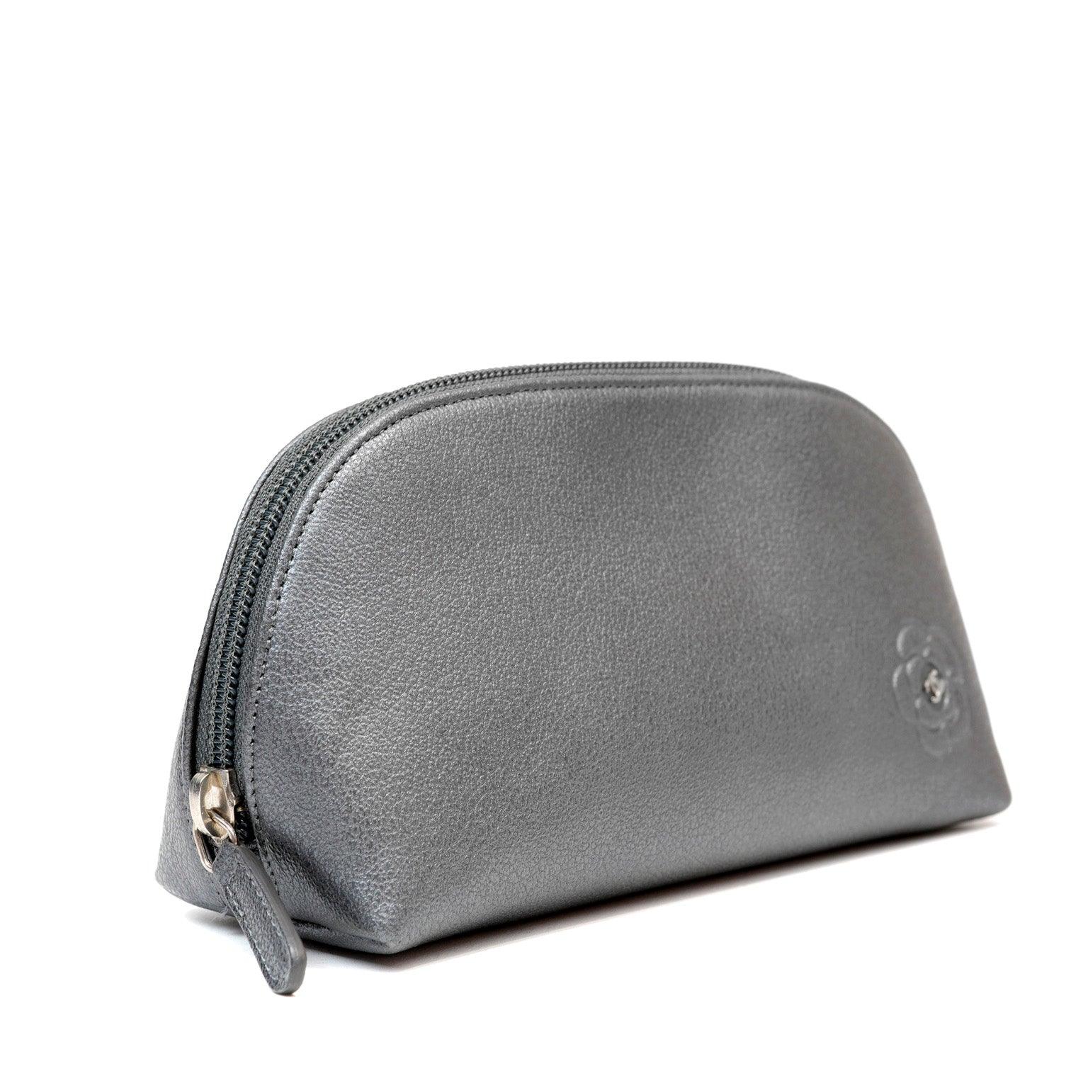 Chanel Slate Grey Camellia Pouch