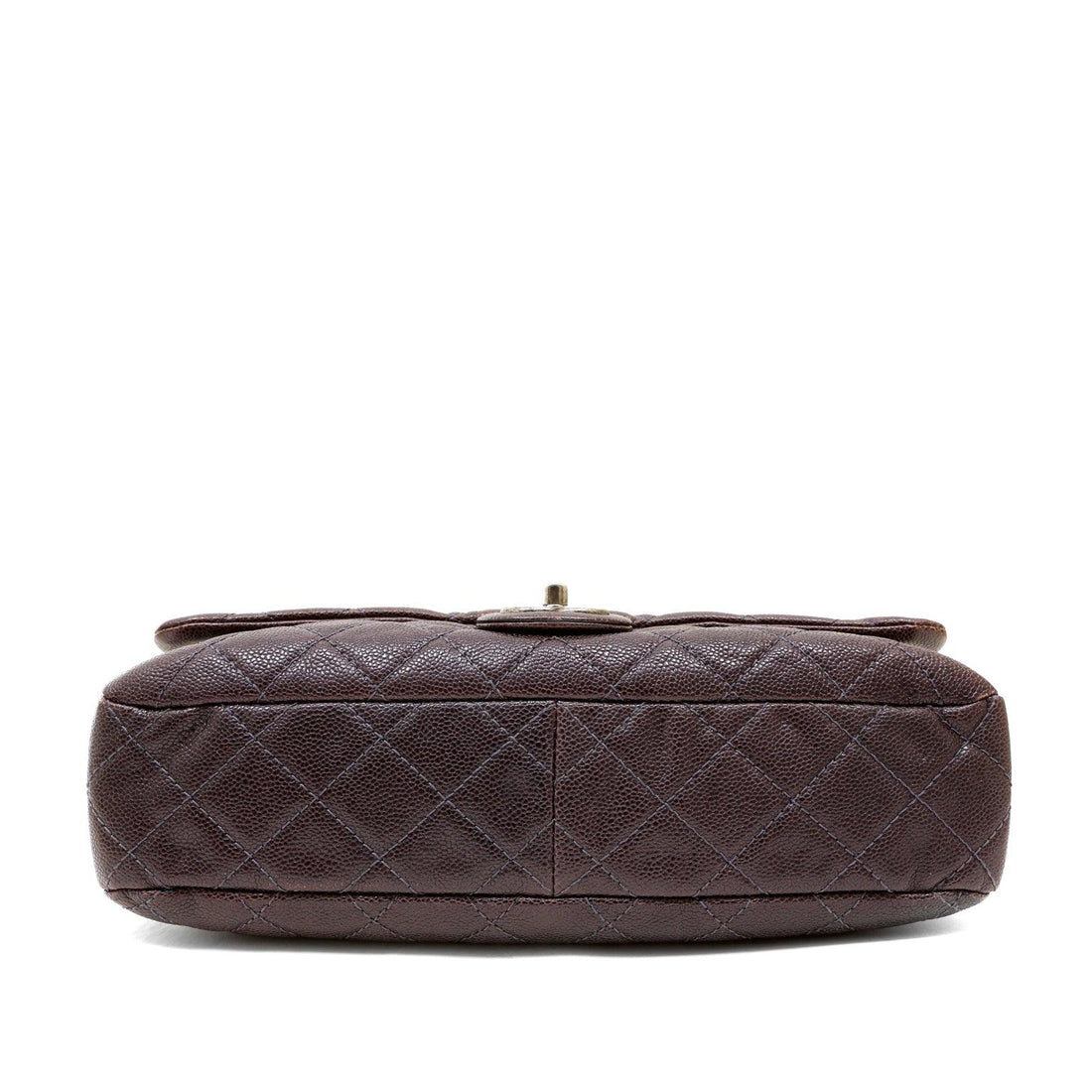 Chanel Purple Caviar Leather Easy Zip Flap Bag