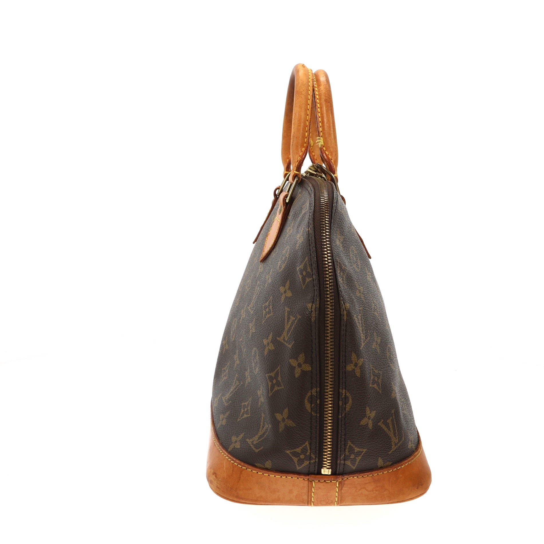 LOUIS VUITTON Alma Handbag in Brown Canvas