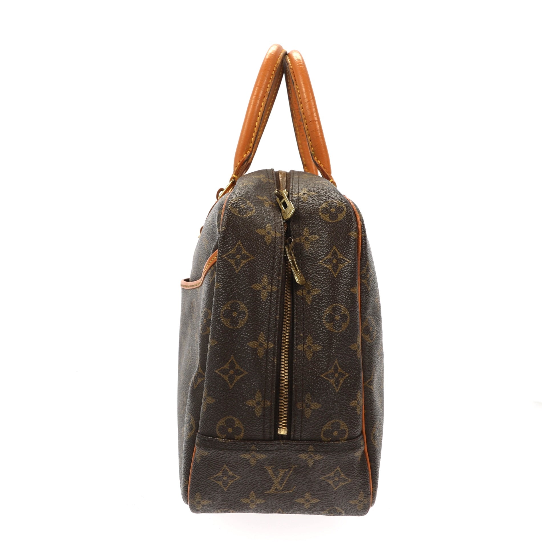 LOUIS VUITTON Deauville Handbag in Brown Canvas