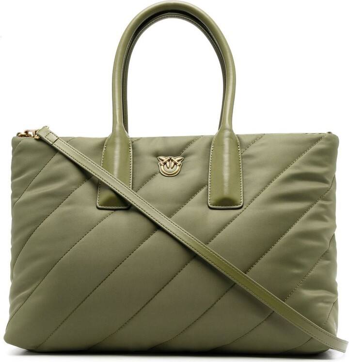 Original Pinko Maxi Puff Qualitied Shell Tote Bag