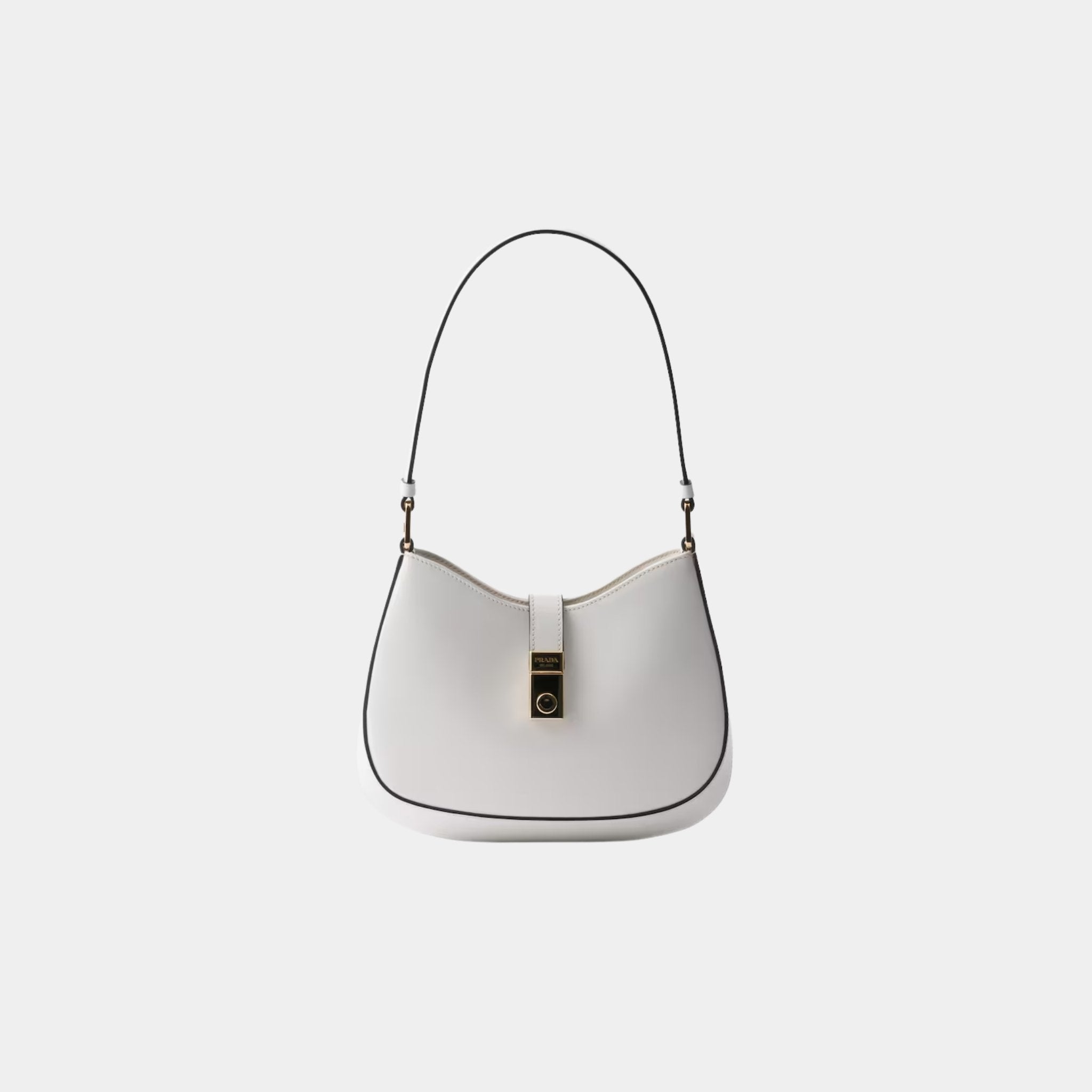 Cleo Brushed Leather Shoulder Bag With Clasp Closure