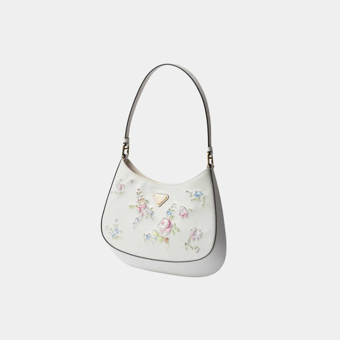 Cleo Printed Brushed Leather Shoulder Bag
