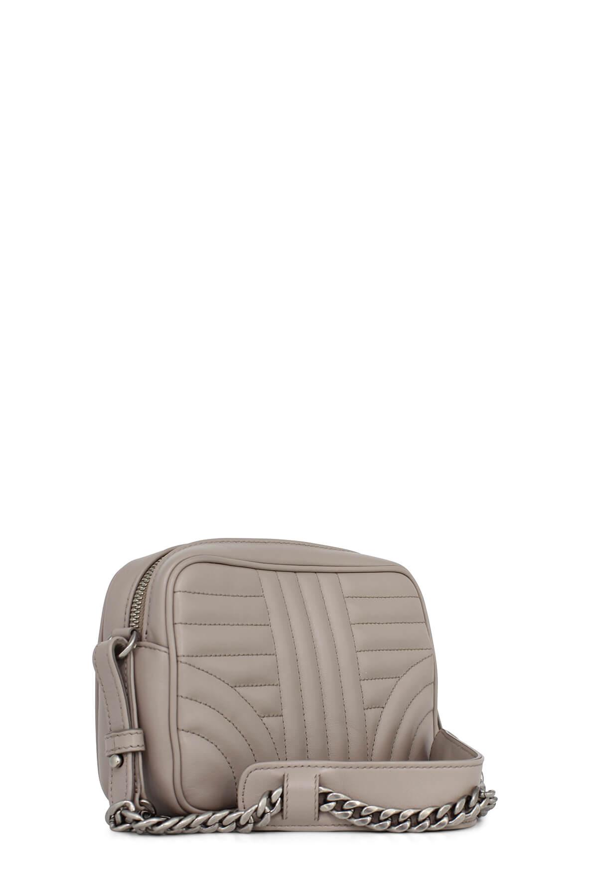 Diagramme Soft Calf Impunture Shoulder Bag Beige