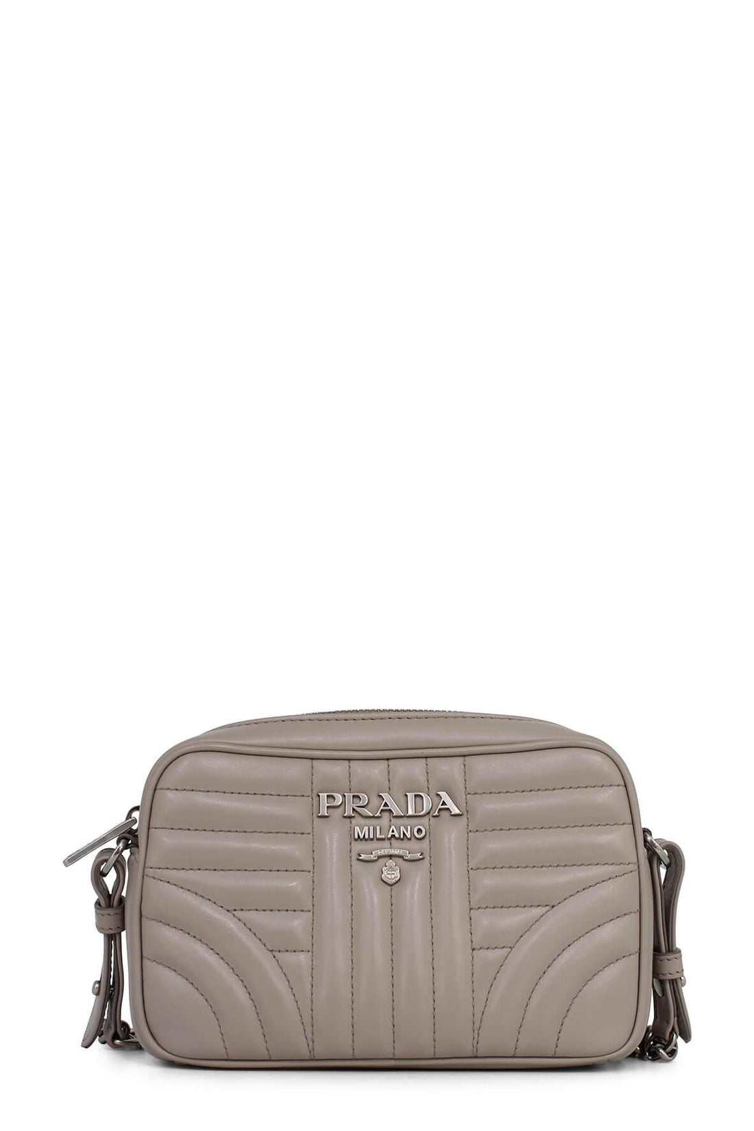 Diagramme Soft Calf Impunture Shoulder Bag Beige