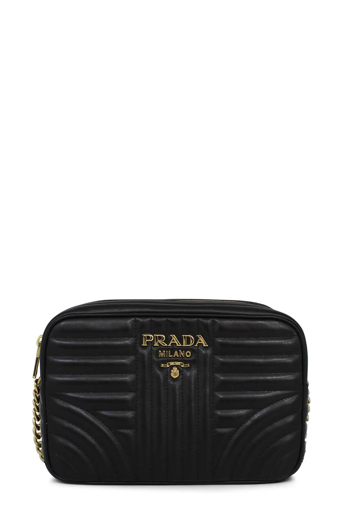 Diagramme Soft Calf Impunture Shoulder Bag Black