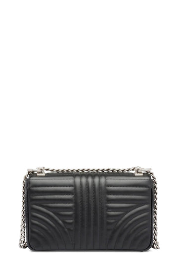 Diagramme Medium Shoulder Bag Black with Silver Hardware