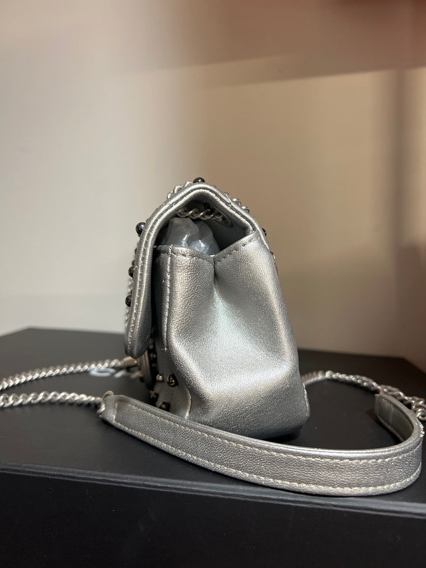 Chanel Silver Studs Mini CF Bag