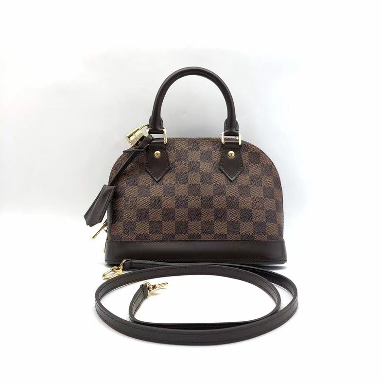 Louis Vuitton Alma BB Damier Ebene Brown Small Crossbody Bag