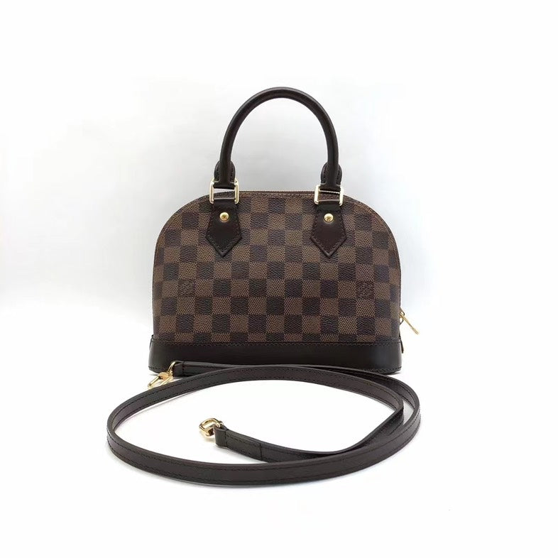Louis Vuitton Alma BB Damier Ebene Brown Small Crossbody Bag