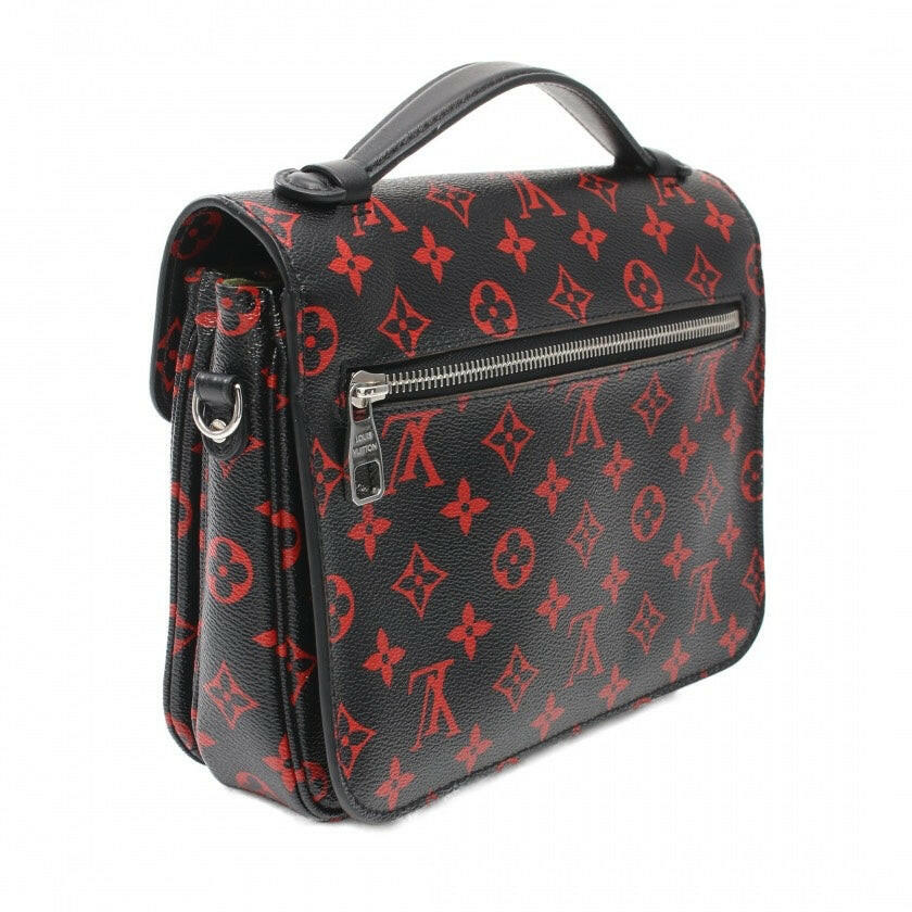 Limited Edition Louis Vuitton Monogram Pochette Métis 2way Black/Red Small Bag