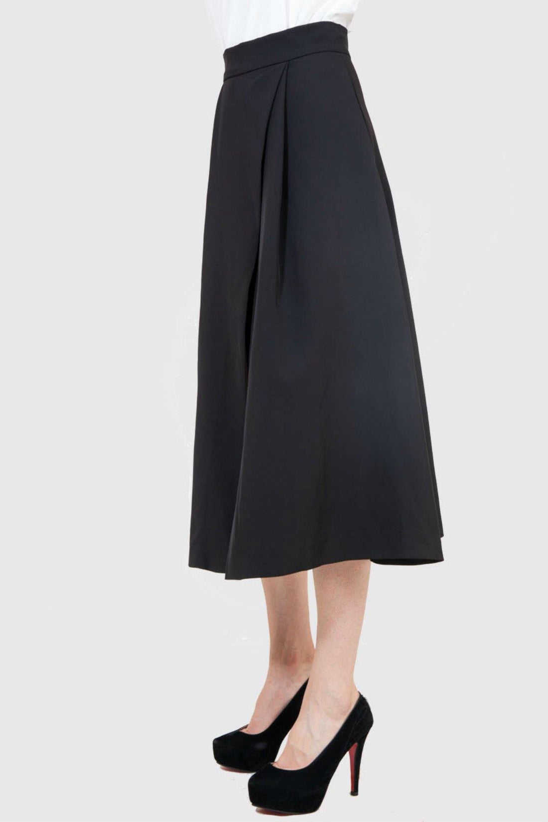 Open Front Midi Skirt