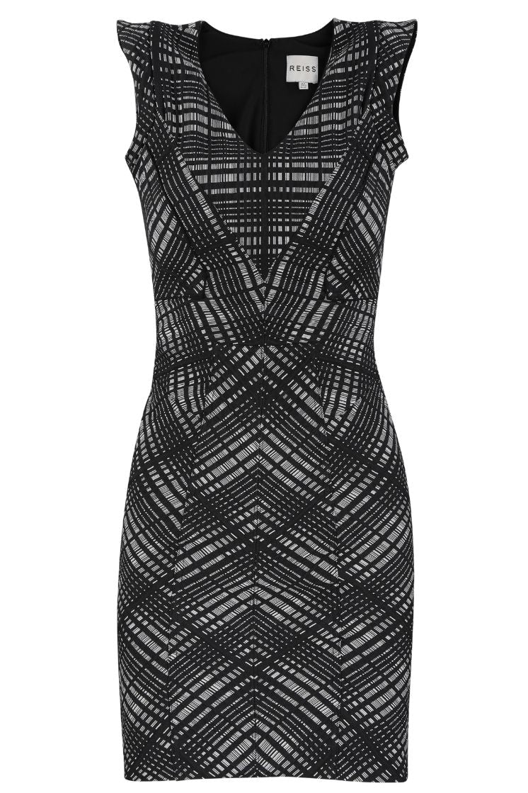 Textured Print Dress