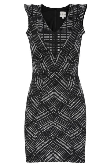 Textured Print Dress