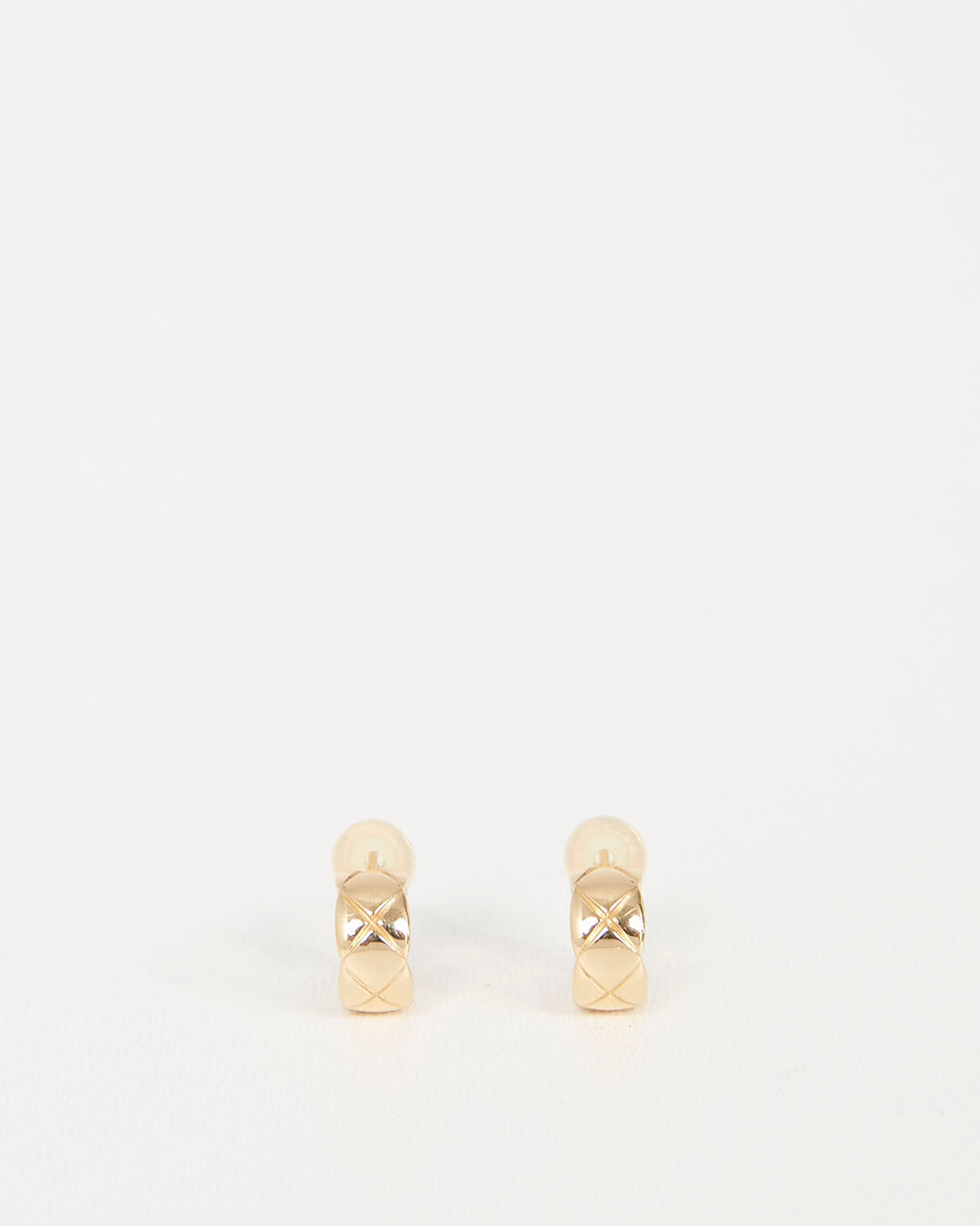 Chanel Yellow 18K Gold Coco Crush Earrings