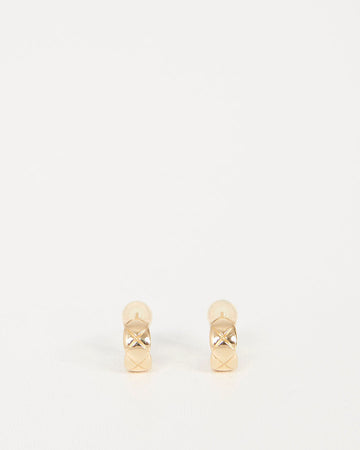 Chanel Yellow 18K Gold Coco Crush Earrings