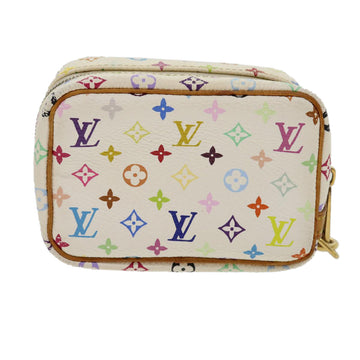 LOUIS VUITTON Monogram Multicolor Trousse Wapity Pouch White M58033 Auth rh244