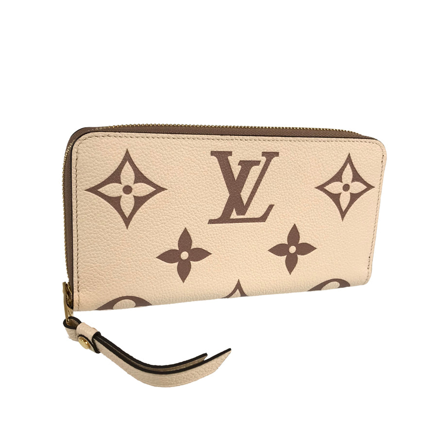 LOUIS VUITTON Bicolor Monogram Emplant Zippy Wallet purse Zip Around